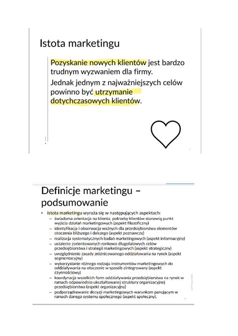 Zagadnienia Marketing Podstawy Marketingu Studocu