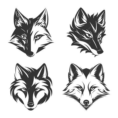 Logo De La Tête De Renard Illustration Vectorielle Vecteur Premium