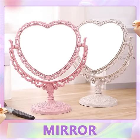 Princess Cosmetic Mirror Bedroom Heart Shaped Dressing Mirror European