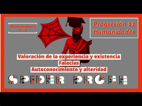 Spider Profe Valoraci N De La Experiencia Y Existencia Progresi N