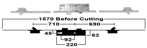 Surelock 2 Mini Hook Radius Ended 20mm Faceplate Door Lock Upvc Hardware