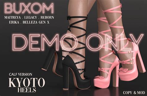 Second Life Marketplace Buxom Kyoto Heels Calf Demo Copy And Mod Maitreya Legacy