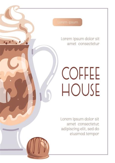 Latte Or Hot Chocolate With Whipped Cream In A Crystal Glass Banner For Coffee Shop Cafe Bar