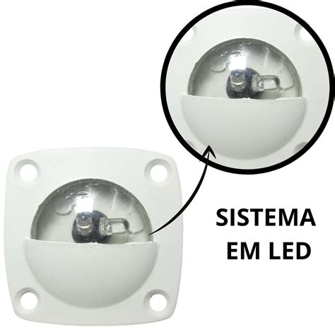 Luz De Cortesia Branca Frio Em Led V De Embutir