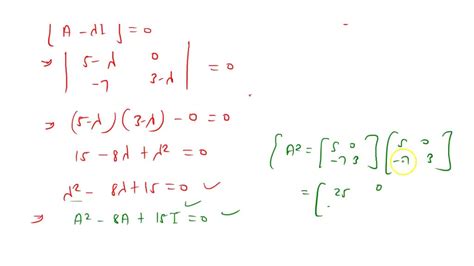 SOLVED:Cayley-Hamilton Theorem In Exercises 49-52 demonstrate the ...