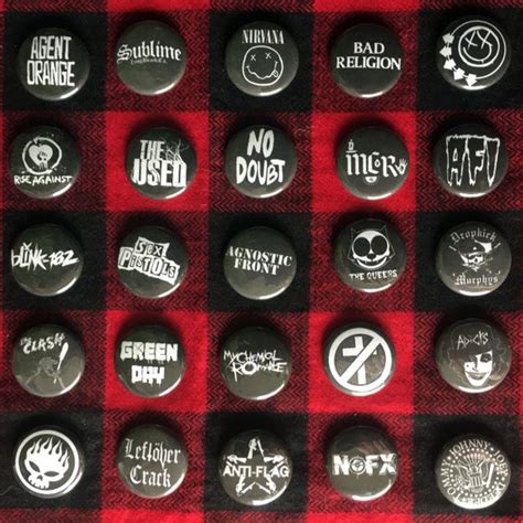 Punk Rock Pins Set Hardcore Buttons Etsy