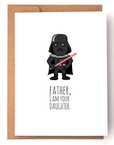 Star Wars Father's Day Card, Darth Vader Father's Day Card, Funny ...