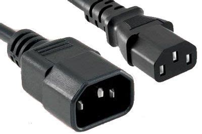 Black C To C Universal Cpu Pud Power Cord Feet