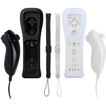 Lot De Manettes Wii Et Manettes Nunchuck Avec Tui En Silicone Pour