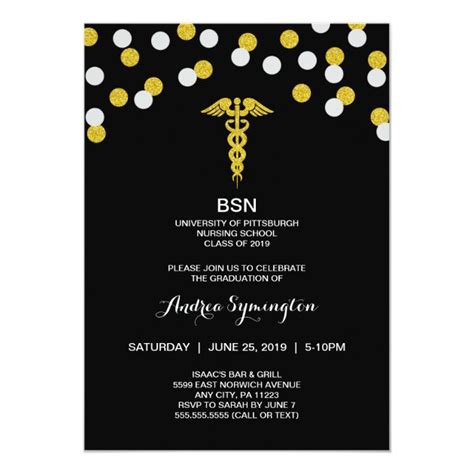 Gold Glitters Greenery Floral Graduation Party Invitation