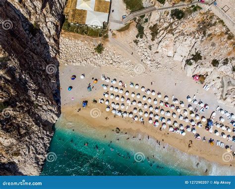 Aerial View Of Kaputas Beach Turkish Mediterranean Coast In Antalya