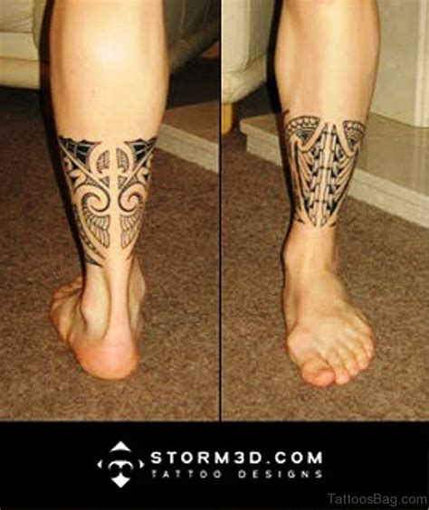 Cool Band Tattoos On Leg