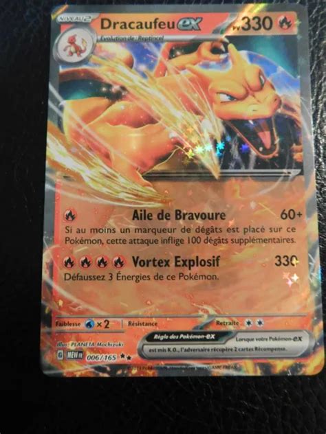 CARTE POKEMON DRACAUFEU Ex 006 165 EV3 5 Écarlate Et Violet Mew 151 Fr