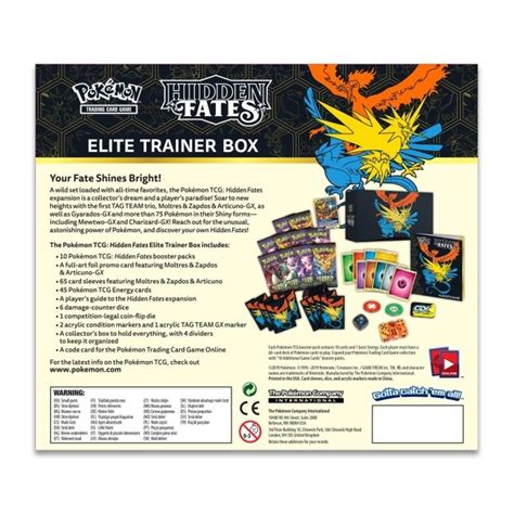 Pokémon TCG: Hidden Fates Elite Trainer Box | Pokémon Center Official Site