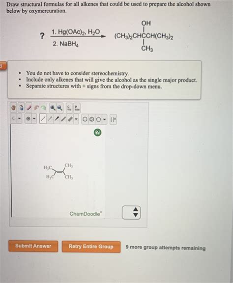 Solved Draw Structural Formulas For All Alkenes That Could Chegg