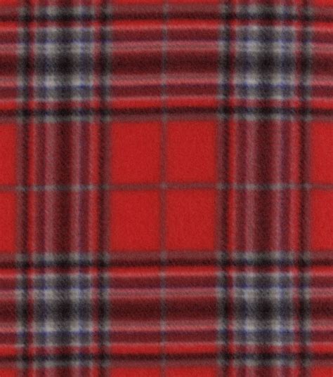 Blizzard Fleece Fabric Red Stewart Plaid Joann