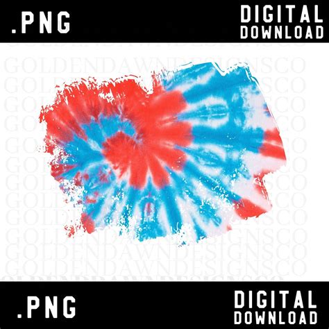 July 4th Png Sublimation Red White Blue Tie Dye Usa Png Patriotic