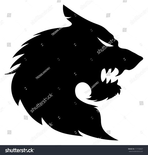 Vector. Wolf Silhouette. - 117159607 : Shutterstock