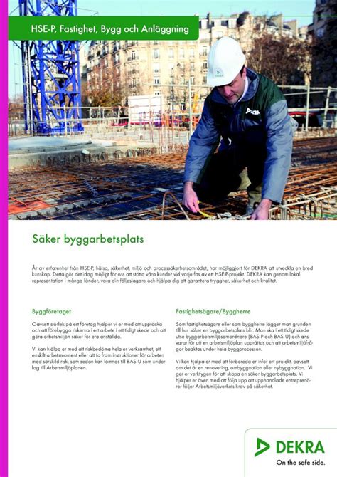 PDF HSE P Fastighet Bygg och Anläggning DEKRA dekra industrial