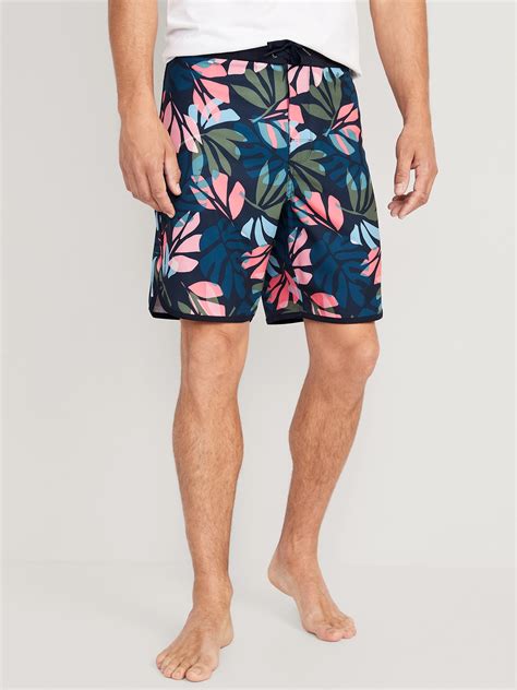 Printed Built In Flex Board Shorts For Men 8 Inch Inseam Old Navy