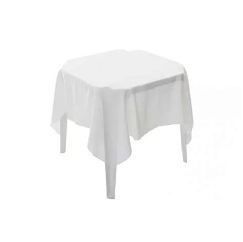 Forro De Mesa Quadrado Voil Branco