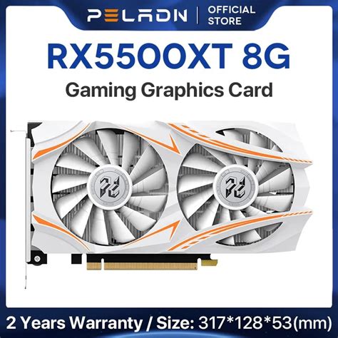 PELADN Placa gráfica para jogos AMD GPU Radeon RX 5500 XT 8GB