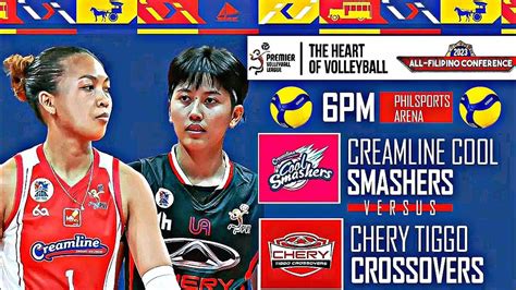 PVL LIVE CREAMLINE COOL SMASHERS Vs CHERY TIGGO CROSSOVERS LIVESCORE