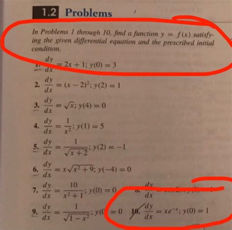 Solved In Problems Through Find A Function Y F X Chegg