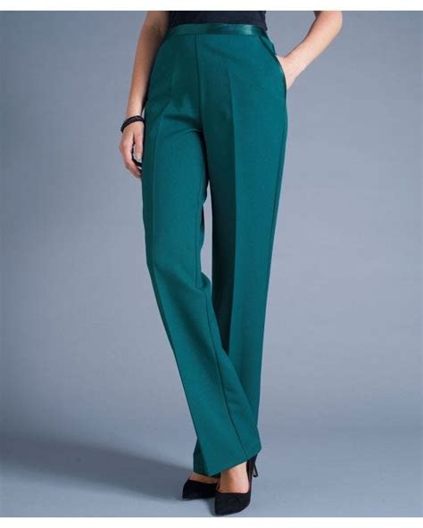 Satin Trim Trousers Trousers Damart Co Uk