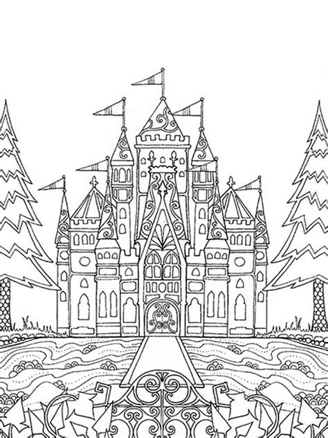 Castle Coloring Printable 1750 | The Best Porn Website