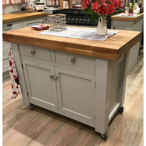 Corsair Butchers Block Kitchen Island Oak Top With Drawers And Cupboards