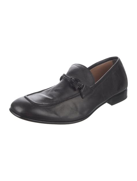 Salvatore Ferragamo Leather Dress Loafers Black Loafers Shoes