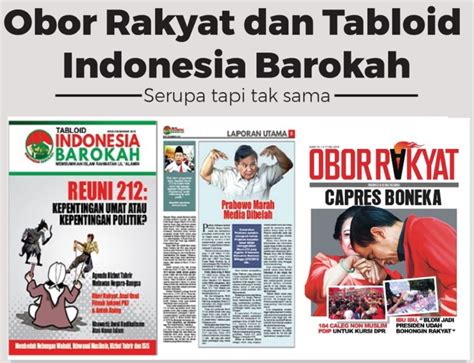 Bandingkan Isi Tabloid Indonesia Barokah Dan Obor Rakyat