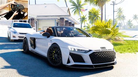 Audi R8 V10 Spyder The Crew Motorfest 4K Logitech G923 YouTube