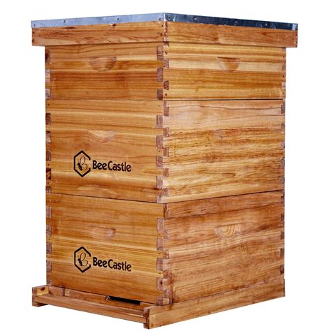 Buy Beecastle 10 Frame Langstroth Bee Hive Coated With 100 Beeswax