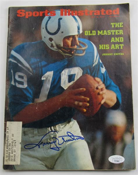 Johnny Unitas Signed 1972 Sports Illustrated Magazine Jsa Hologram