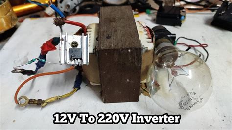 How To Make Simple 12v To 220v Inverter Irfz44n No Ic Youtube