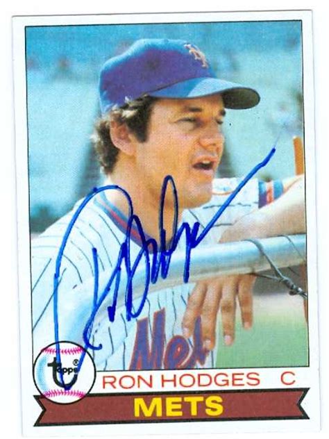 Ron Hodges autographed baseball card (New York Mets) 1979 Topps #46 (67)