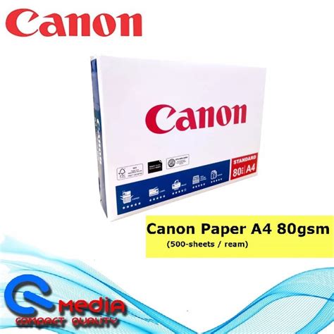 Canon Standard 80 Paper A4 80gsm 500 Sheets Shopee Malaysia