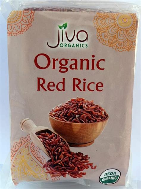 Jiva Organics Organic Red Rice 10 Pounds Bulk Bag From India 100