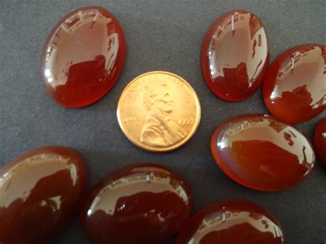 X Mm Natural Red Agate Gemstone Cabochon Oval Cabochon Polished