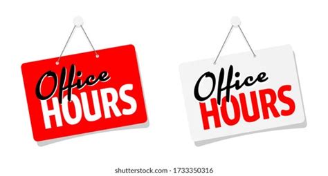 Office Hours On Door Sign Stock Vector Royalty Free 1733350316 Shutterstock