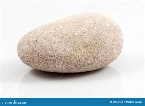 Single Stone Isolated On White Background Stock Photo Image Of Pebble