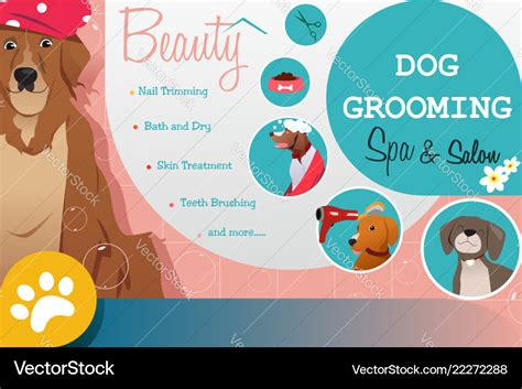 Dog grooming salon poster Royalty Free Vector Image