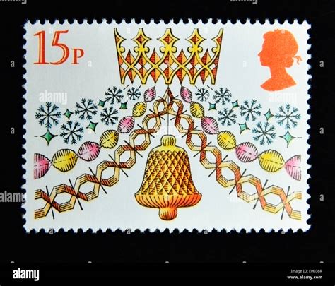 Postage Stamp Great Britain Queen Elizabeth Ii Christmas