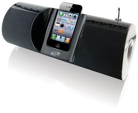 Ilive Ibp291b Portable App Enhanced Boombox Fm Radio With Dock For Iphone Ipod N2 Free Image