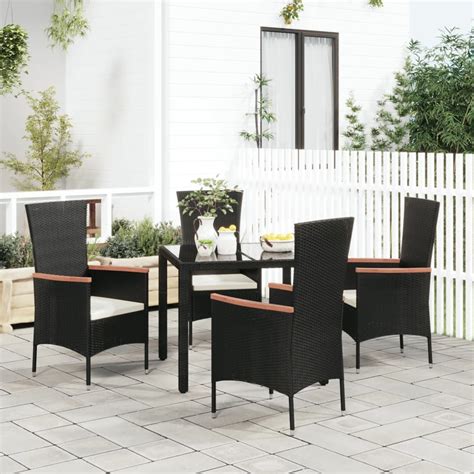 4er Set Gartenstühle Gartensessel mit Kissen Stühle für Garten Terrasse