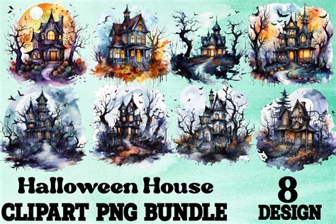 Halloween House Clipart Graphic by Vintage · Creative Fabrica