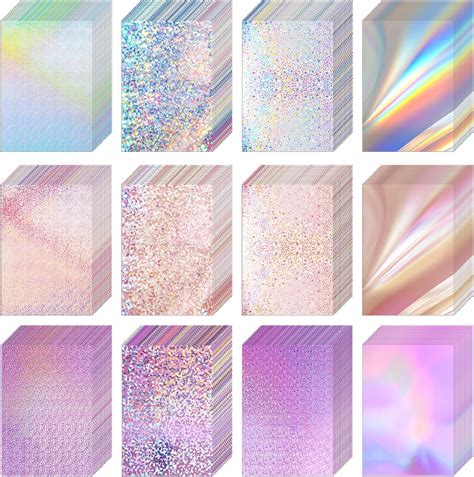 Amazon Kosiz Sheets Metallic Holographic Card Stock Shiny