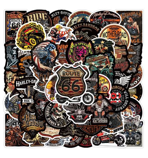 50 Pcs Vintage Motorcycle Stickers Waterproof Sticker Pack - Etsy